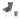 Chelsea 01 Dark Grey Chair (Lion Knocker/Chrome Legs)